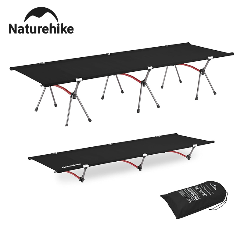 Outdoor Camping Cot - Naturehike折りたたみ式キャンプコット高さ調節可能超軽量バックパッキングコットポータブル屋外旅行キャンプベッドテントベッド