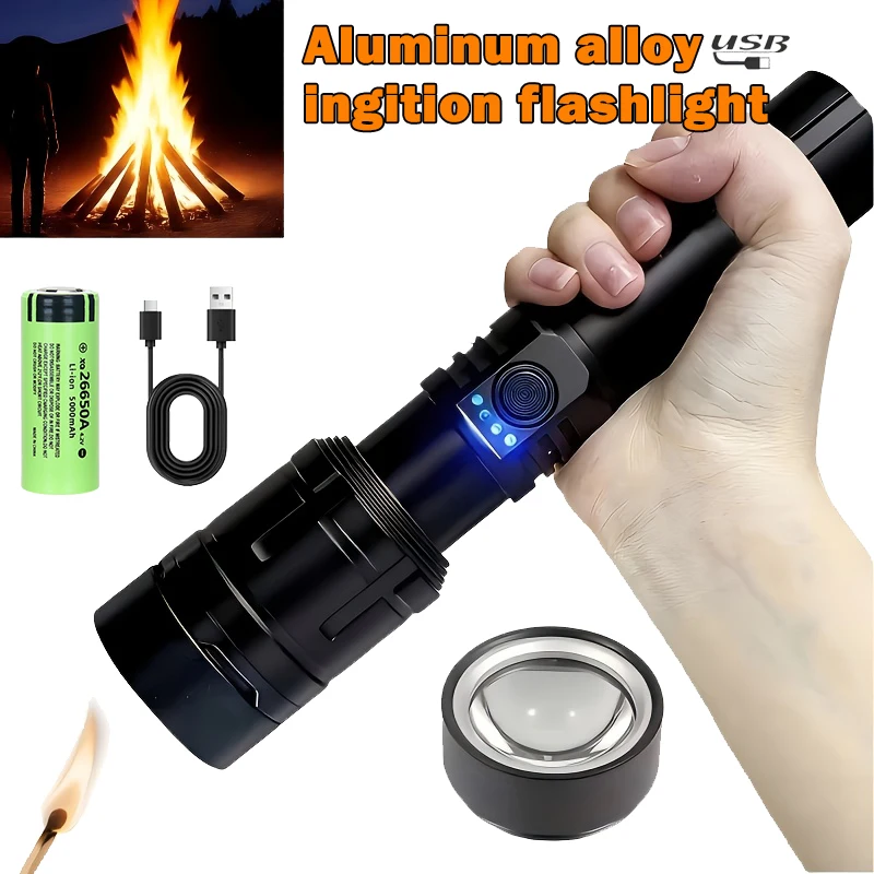 Outdoor Camping Lamp - 超強力懐中電灯集中点火懐中電灯防水軍事戦術ランプ屋外キャンプアドベンチャートーチ