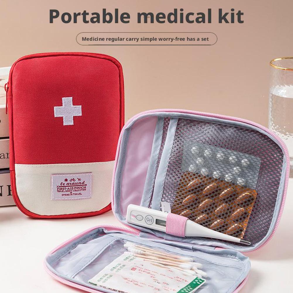 First Aid Kit Camping - ポータブル救急医療キット旅行アウトドアキャンプ緊急薬収納バッグ旅行ミニ EDC ポーチオーガナイザーピルケース