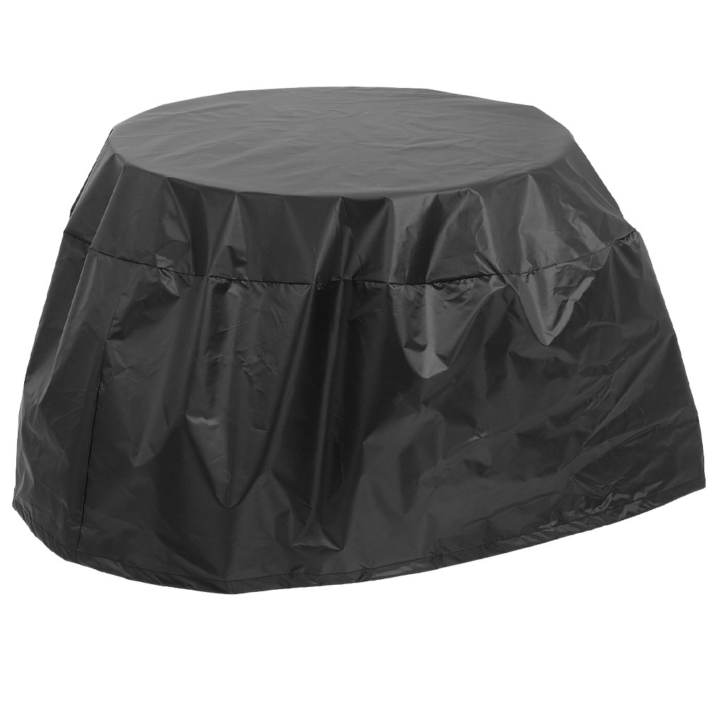 Cooking Outdoor Camping - 210D 防水バーベキューグリルカバーヘビーデューティーラウンド屋外プロテクターキャンプパティオ耐候性グリル調理用