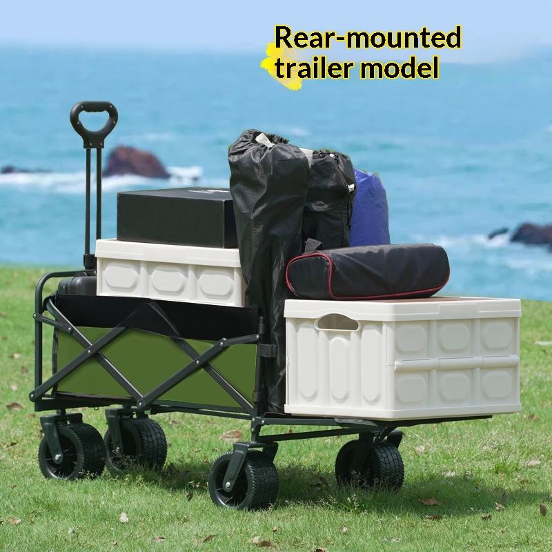 Outdoor Camping Table - 工場直売 四輪プラットフォーム キャンプ用ユーティリティワゴン 175kg 折りたたみ式 OEM
