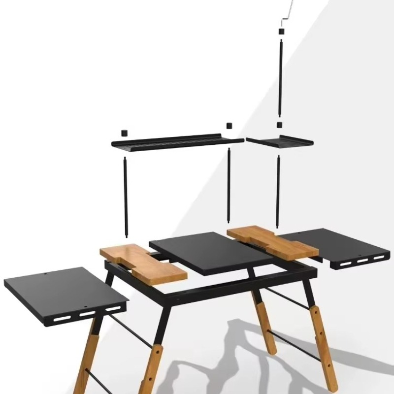 Outdoor Camping Warehouse - SM-IGTN モダンデザイン アルミ製 ポータブル キャンプキッチンテーブル 多機能