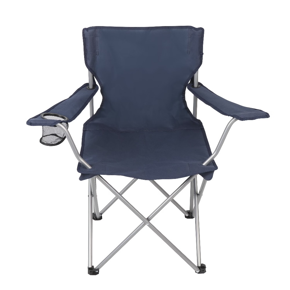 Camping Quad - ポータブル四つ折りキャンプチェア カップホルダーとキャリーバッグ付き アウトドア 釣り ビーチ パーク