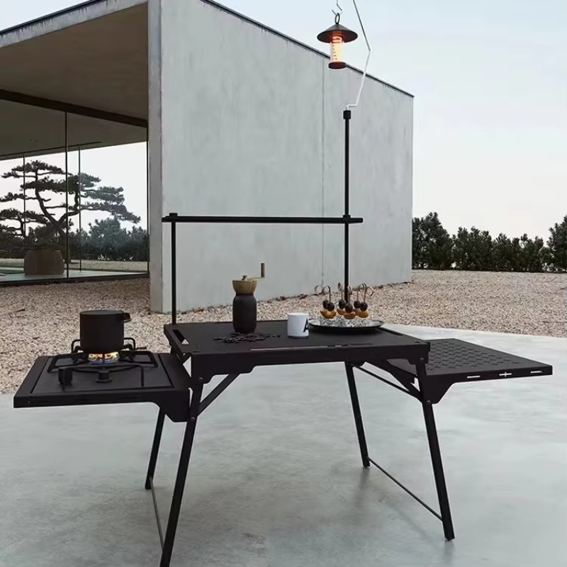 Outdoor Camping Warehouse - SM-IGTN アルミ製ポータブルキャンプキッチンテーブル モダン多機能ダイニング屋外家具必需品 ワンストップ倉庫