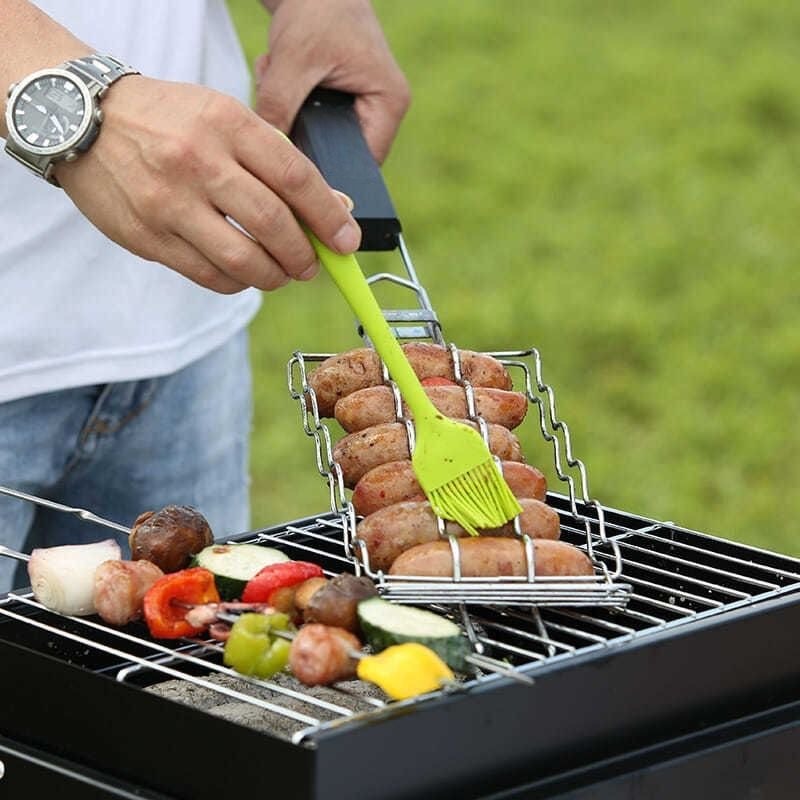 Cooking Outdoor Camping - ポータブルキャンプBBQグリル コンパクト軽量 アウトドア旅行ピクニック 簡単組み立て 調理器具 バーベキューツール