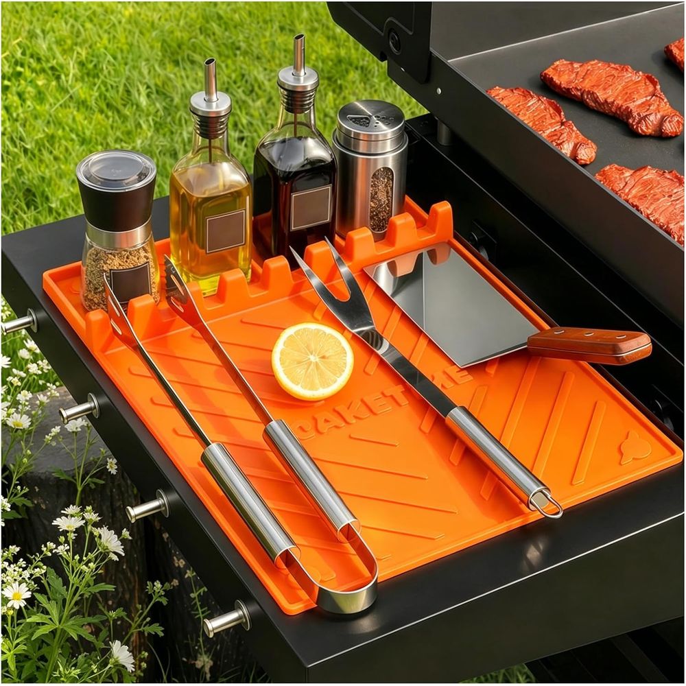 Cooking Outdoor Camping - シリコン製グリルマットまたはグリドルアクセサリー、調理キッチン、バーベキューの必需品、カウンタートップ、屋外キャンプ、芝生用