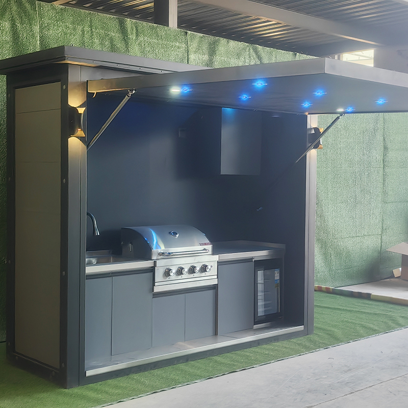 Outdoor Camping Kitchen Setup - ポータブル屋外キッチンポッド 防水 全天候型調理ステーション 裏庭パティオBBQパーティー キャンプグリル 簡単設置
