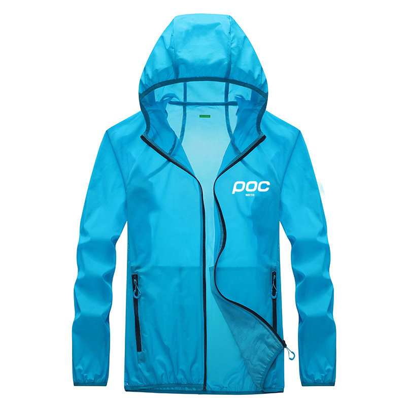 Camping Quad - MOTO POC 速乾性日焼け防止服極薄日焼け止めジャケットウインドブレーカーサイクリングランニングキャンプ通気性シャツ