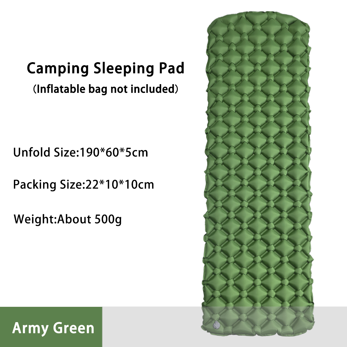 Inflatable Mattress - キャンプ用インフレータブルマットレス テント用折りたたみキャンプベッド スリーピングパッド ピクニックブランケット トラベルエアマット キャンプ用品
