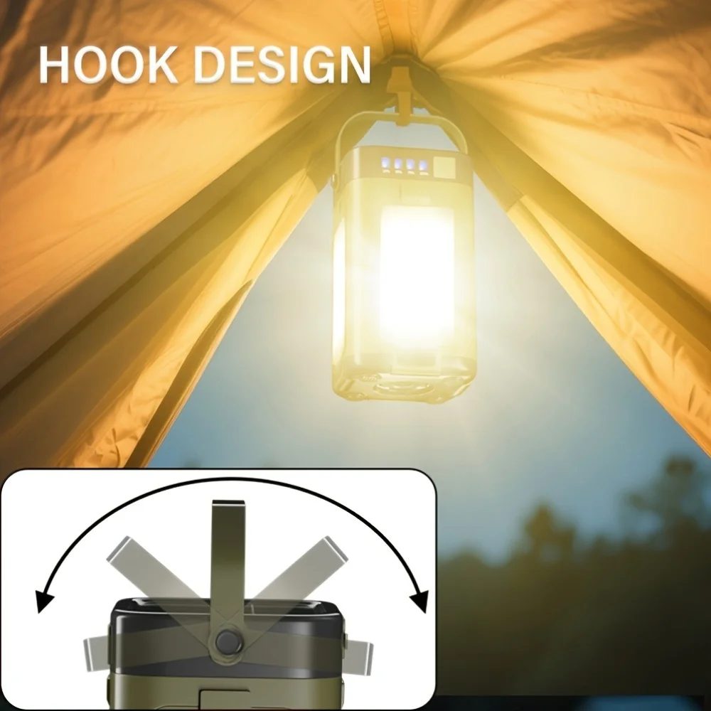 ソーラー充電式折りたたみ式2000mAhパワーバンク付き屋外 - Outdoor Camping Lamp のレビューと価格