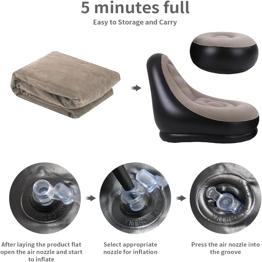 2個セット 怠惰なソファ インフレータブルチェア 折りたたみ - Inflatable Mattress のレビューと価格