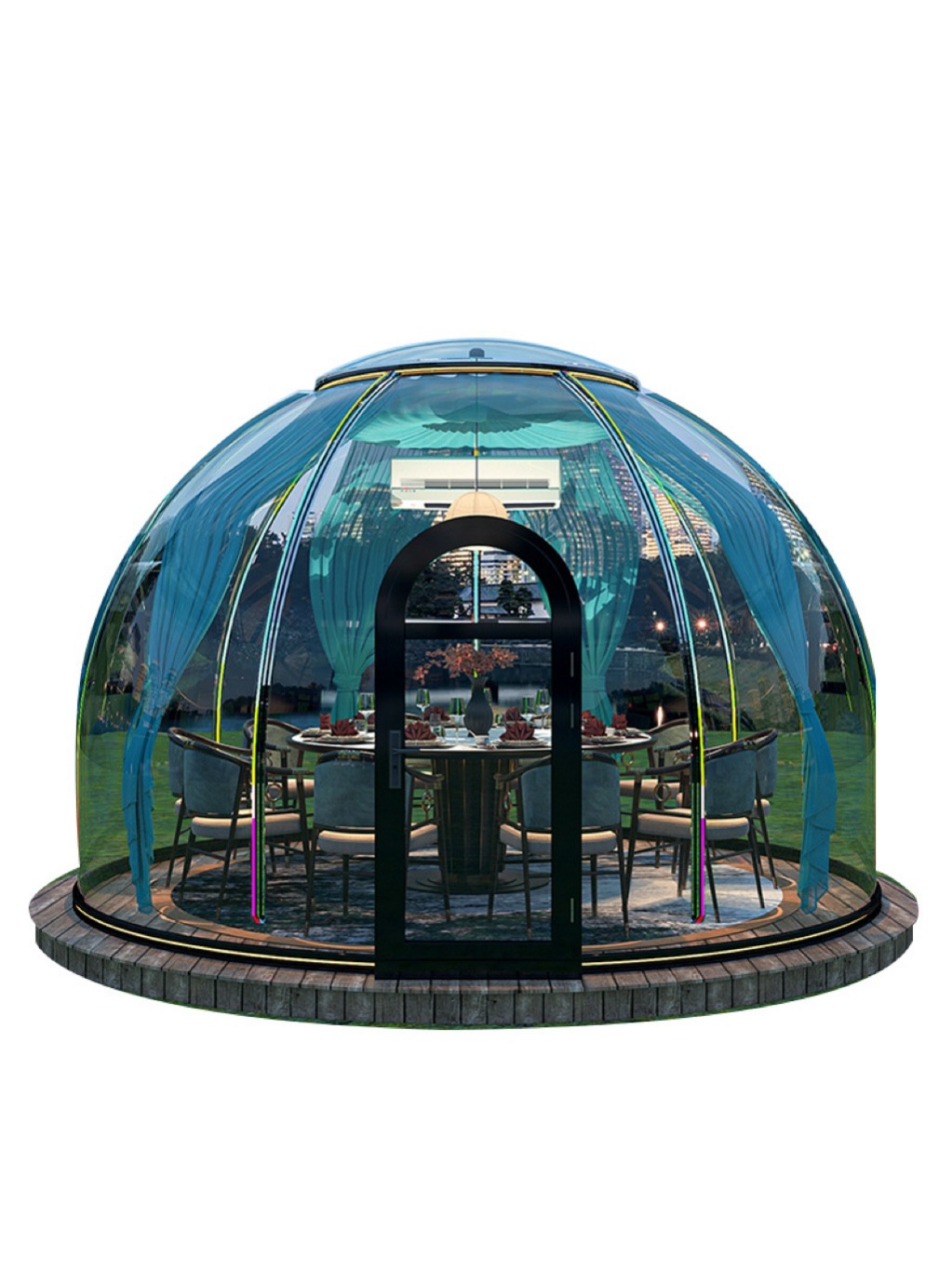 透明ドーム型バブルハウス、屋外グランピングキャンプテント、庭 - Outdoor Camping Exhibition のレビューと価格