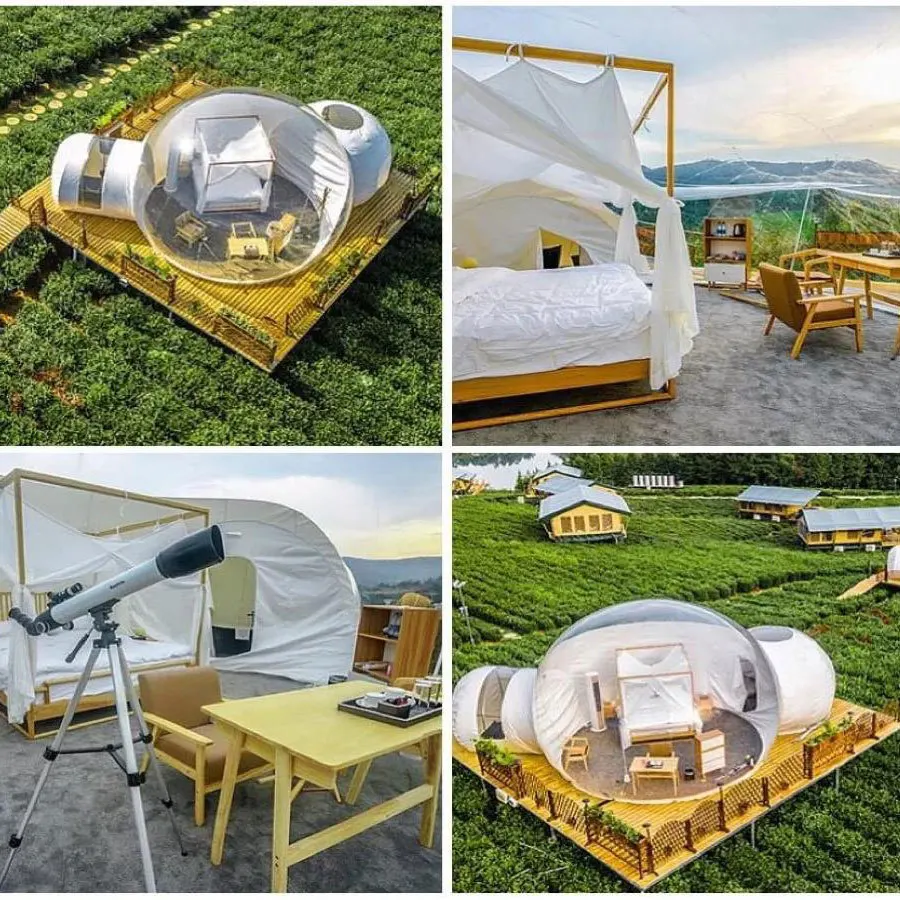 インターネット有名人スター向けインフレータブルバブルハウス防 - Outdoor Camping Exhibition のレビューと価格