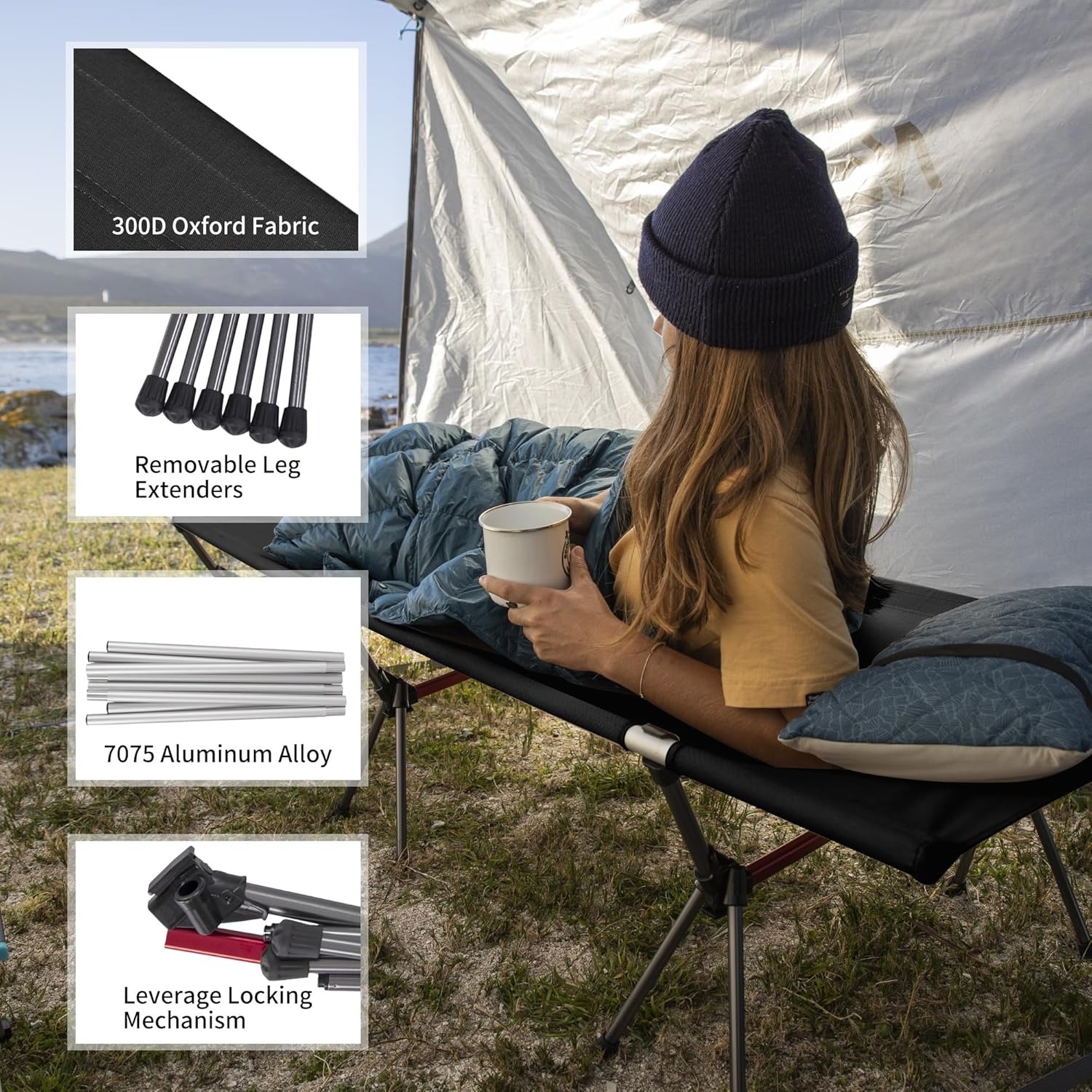 Naturehike折りたたみ式キャンプコット高さ調節可能超 - Outdoor Camping Cot のレビューと価格