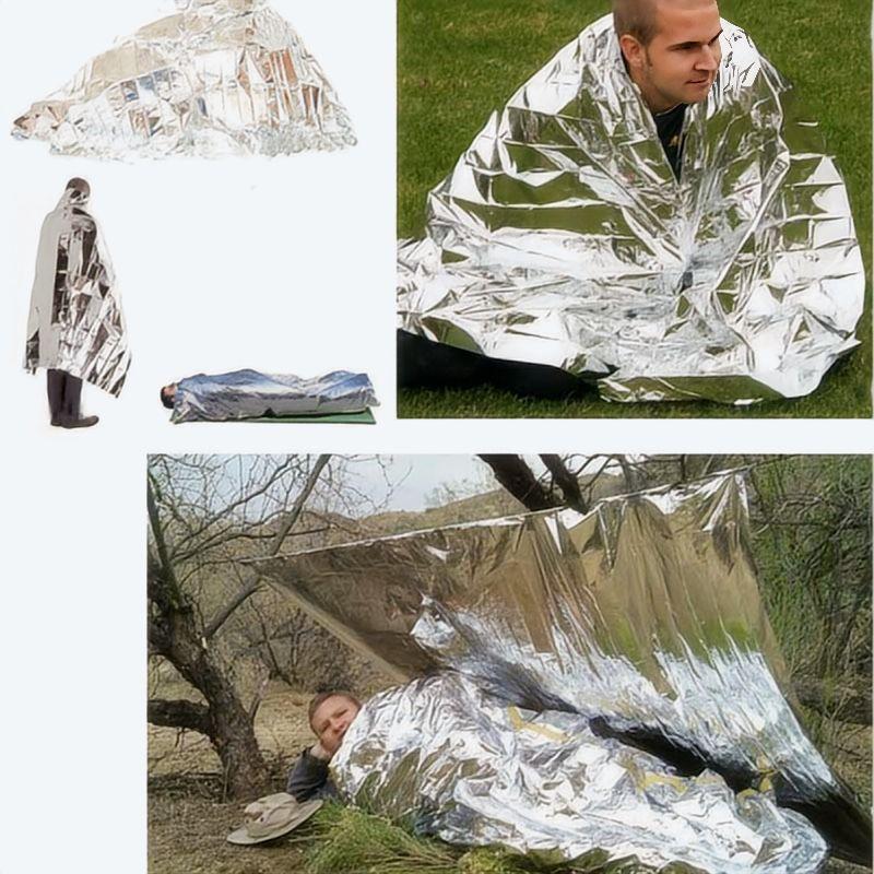 4 個の緊急ブランケット屋外サバイバル応急処置軍事救助キット - First Aid Kit Camping のレビューと価格
