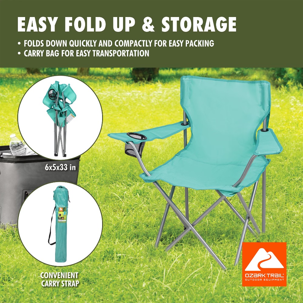 折りたたみ式クワッドキャンプチェア カップホルダー付き ポー - Camping Quad のレビューと価格