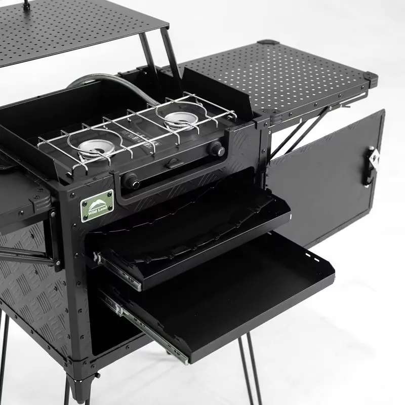 デラックスファミリーキャンプキッチンセットアップ デュアルス - Outdoor Camping Kitchen Setup のレビューと価格