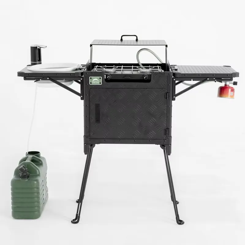 デラックスファミリーキャンプキッチンセットアップ デュアルス - Outdoor Camping Kitchen Setup のレビューと価格