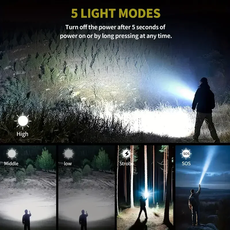 超強力懐中電灯集中点火懐中電灯防水軍事戦術ランプ屋外キャンプ - Outdoor Camping Lamp のレビューと価格