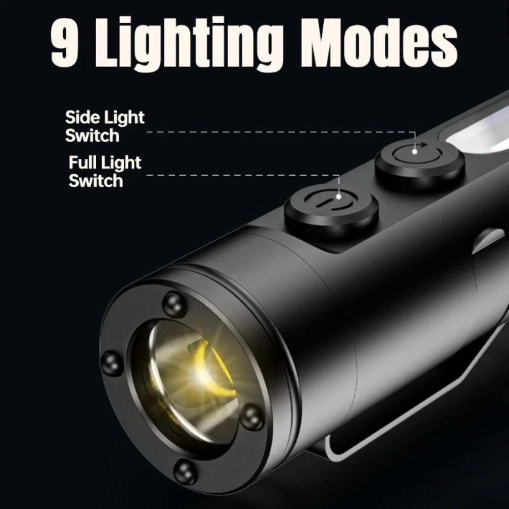 ミニ屋外懐中電灯タイプ C 充電式 LED 磁気トーチ ハッ - Outdoor Camping Lamp のレビューと価格