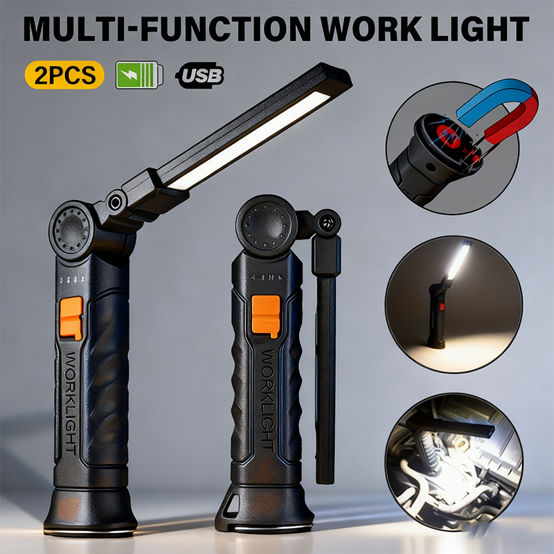ポータブル COB LED 懐中電灯 USB 充電式ワークラ - Outdoor Camping Lamp のレビューと価格