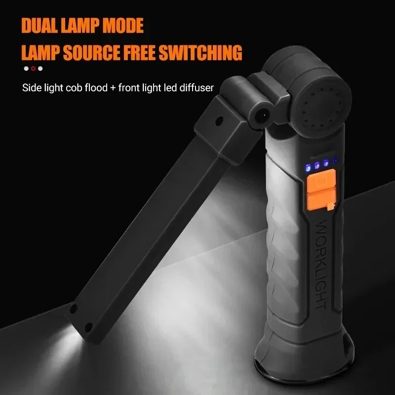 ポータブル COB LED 懐中電灯 USB 充電式ワークラ - Outdoor Camping Lamp のレビューと価格