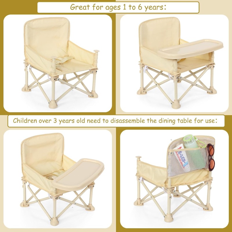 ベビー用屋外ビーチチェア、傘付き背もたれポケット、シートベル - Outdoor Camping Loveseat のレビューと価格