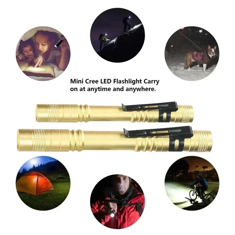 ペンクリップ付きポータブルミニLEDペン懐中電灯、ハンドヘル - Outdoor Camping Lamp のレビューと価格