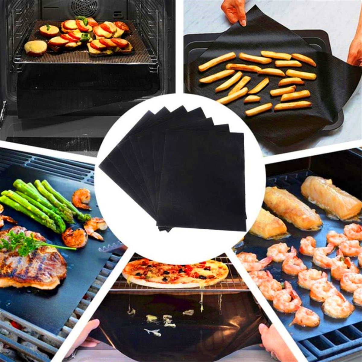 15/20個入りロールアップ式イージーケーンテフロンベーキン - Outdoor Camping Kitchen Setup のレビューと価格