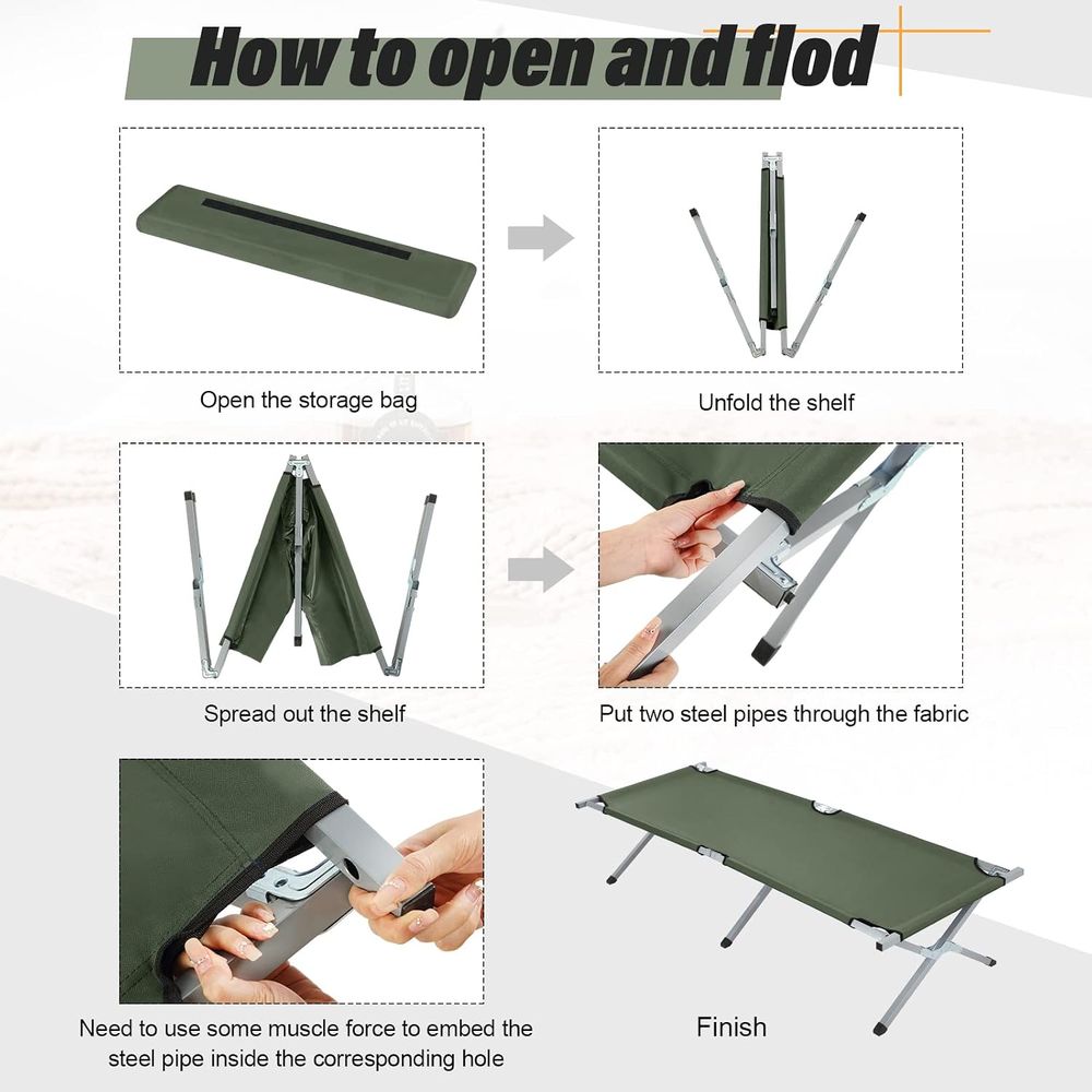 2個セット 折りたたみ式キャンプ用簡易ベッド キャリーバッグ - Outdoor Camping Cot のレビューと価格