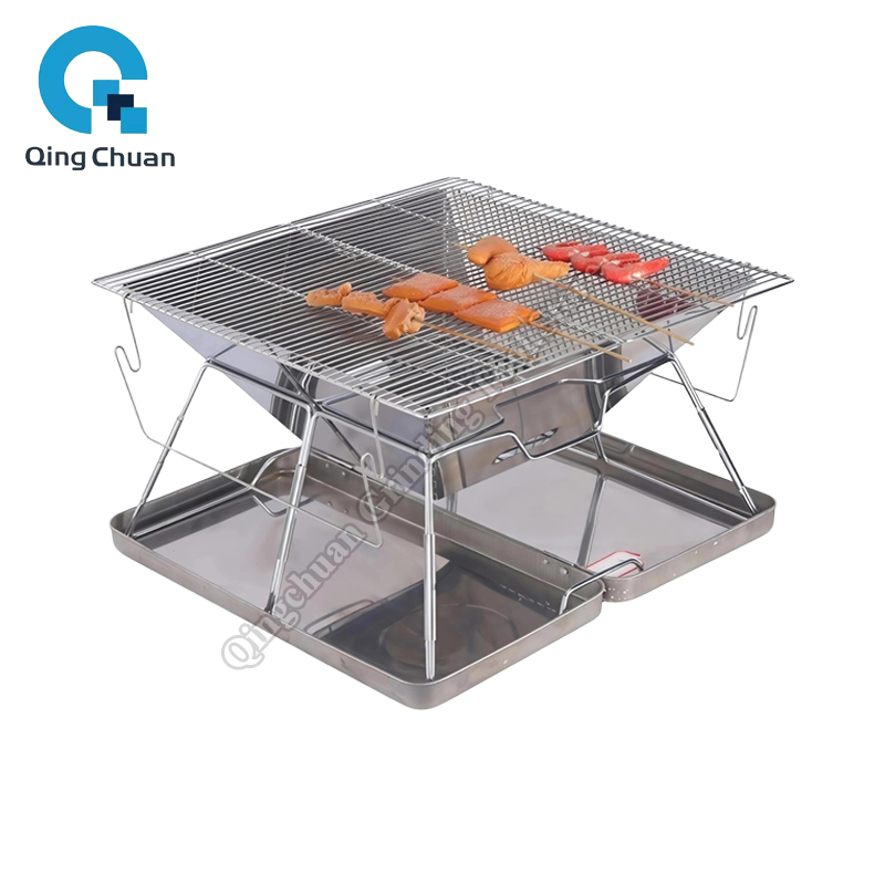 キャンプグリル炭火ストーブ折りたたみ式ステンレス鋼ファイヤー - Cooking Outdoor Camping のレビューと価格