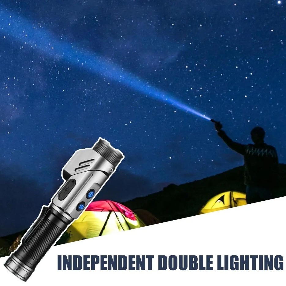 強力なミニLED懐中電灯90 ° 回転可能なUSB充電式コー - Outdoor Camping Lamp のレビューと価格