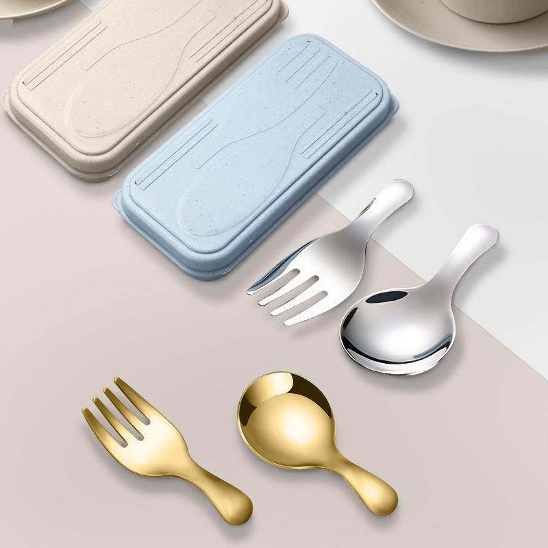 ステンレス鋼食器セットスプーンフォーク 2Pc ポータブルボ - Cooking Outdoor Camping のレビューと価格
