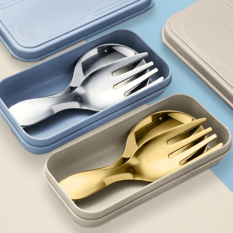 ステンレス鋼食器セットスプーンフォーク 2Pc ポータブルボ - Cooking Outdoor Camping のレビューと価格