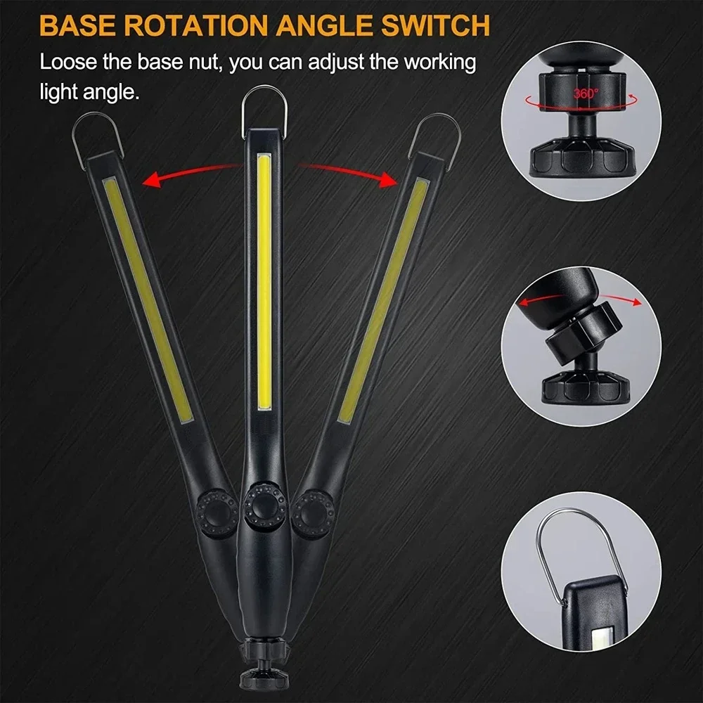 ポータブル COB LED ワークライト USB 充電式トー - Outdoor Camping Lamp のレビューと価格