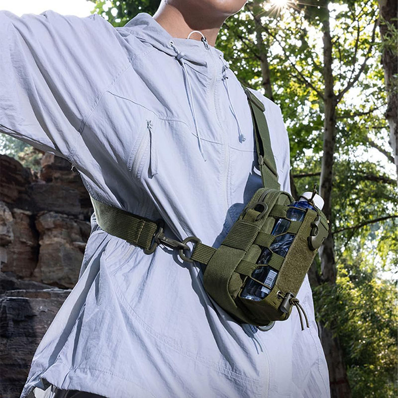 アウトドアウォーターボトルウエストバッグ電話クロスボディ収納 - Camping Quad のレビューと価格