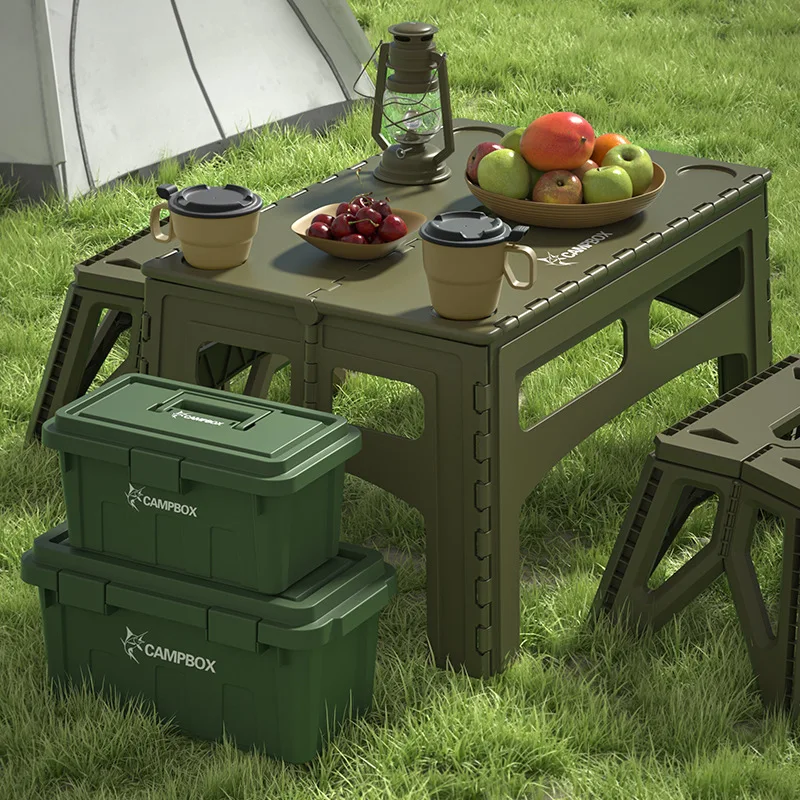 折りたたみ式で拡張可能なプラスチック製のキャンプ用テーブル, - Outdoor Camping Exhibition のレビューと価格