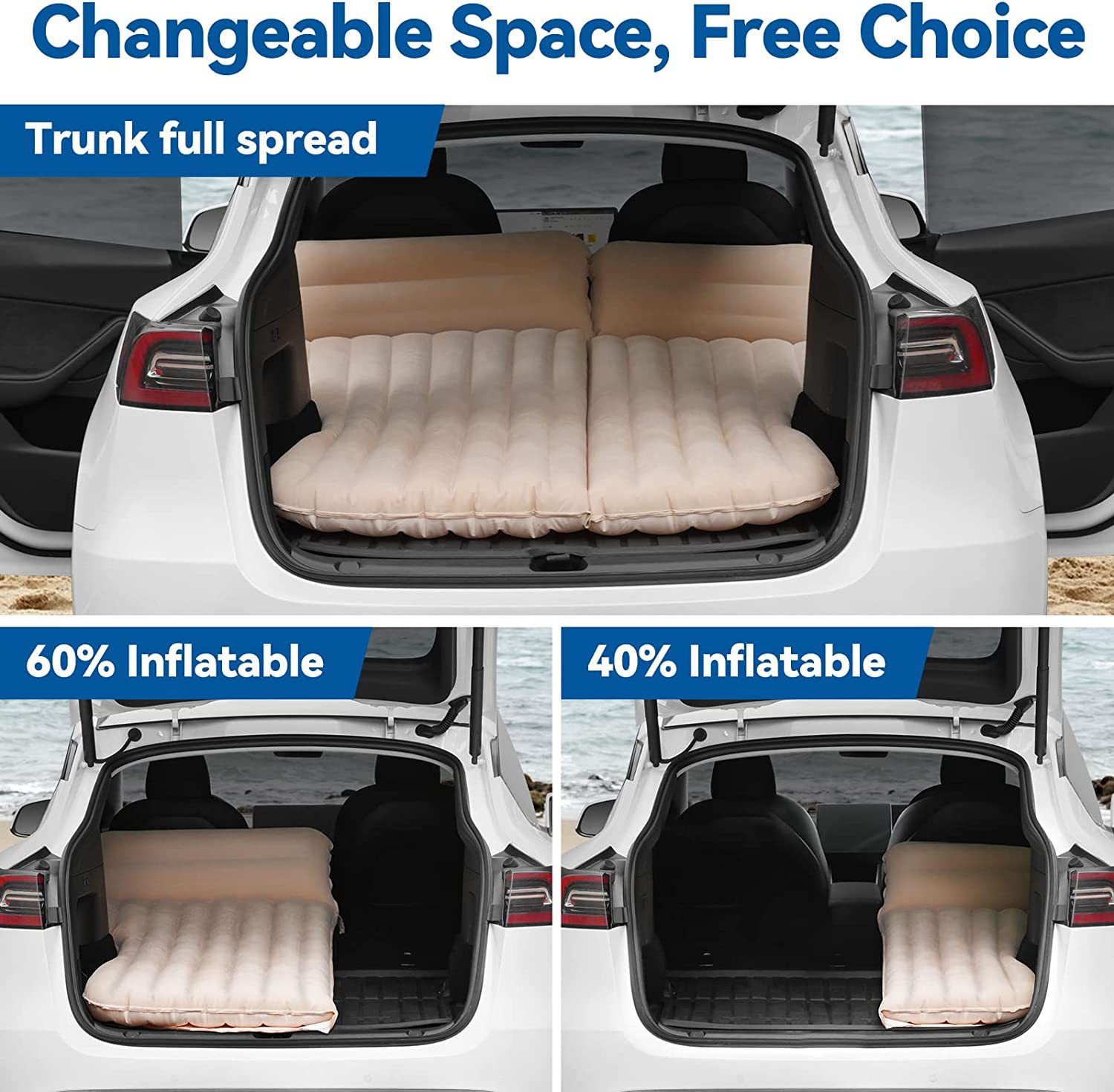 車用ポータブルインフレータブルベッド,テスラタイプ,SUVリ - Inflatable Mattress のレビューと価格