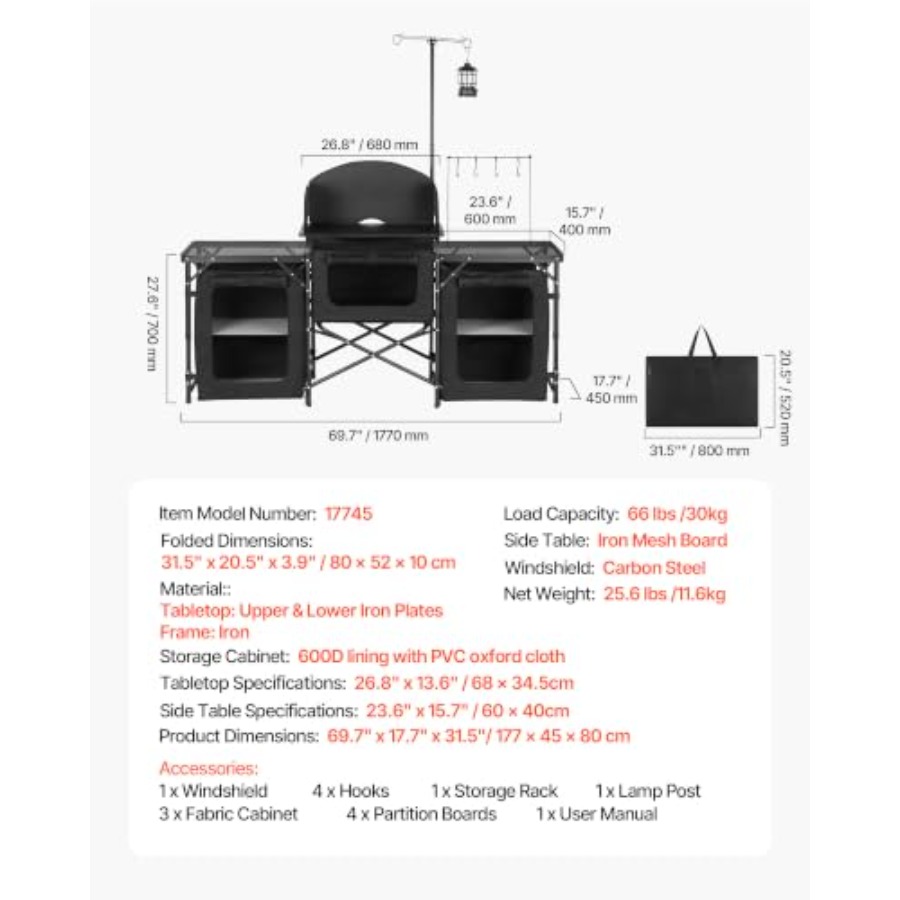 折りたたみ式キャンプテーブル、屋外用ポータブルテーブル、クイ - Outdoor Camping Kitchen Setup のレビューと価格