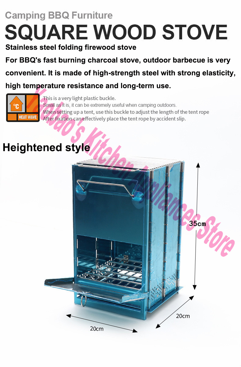 ウッドストーブ アウトドア キャンプ用品 分解可能なポータブ - Cooking Outdoor Camping のレビューと価格