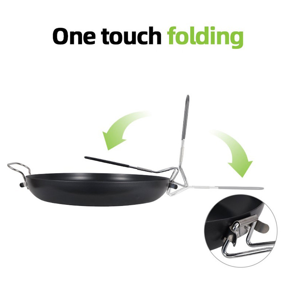 9インチのノンスティックキャンプ用フライパン、折りたたみ式ハ - Cooking Outdoor Camping のレビューと価格