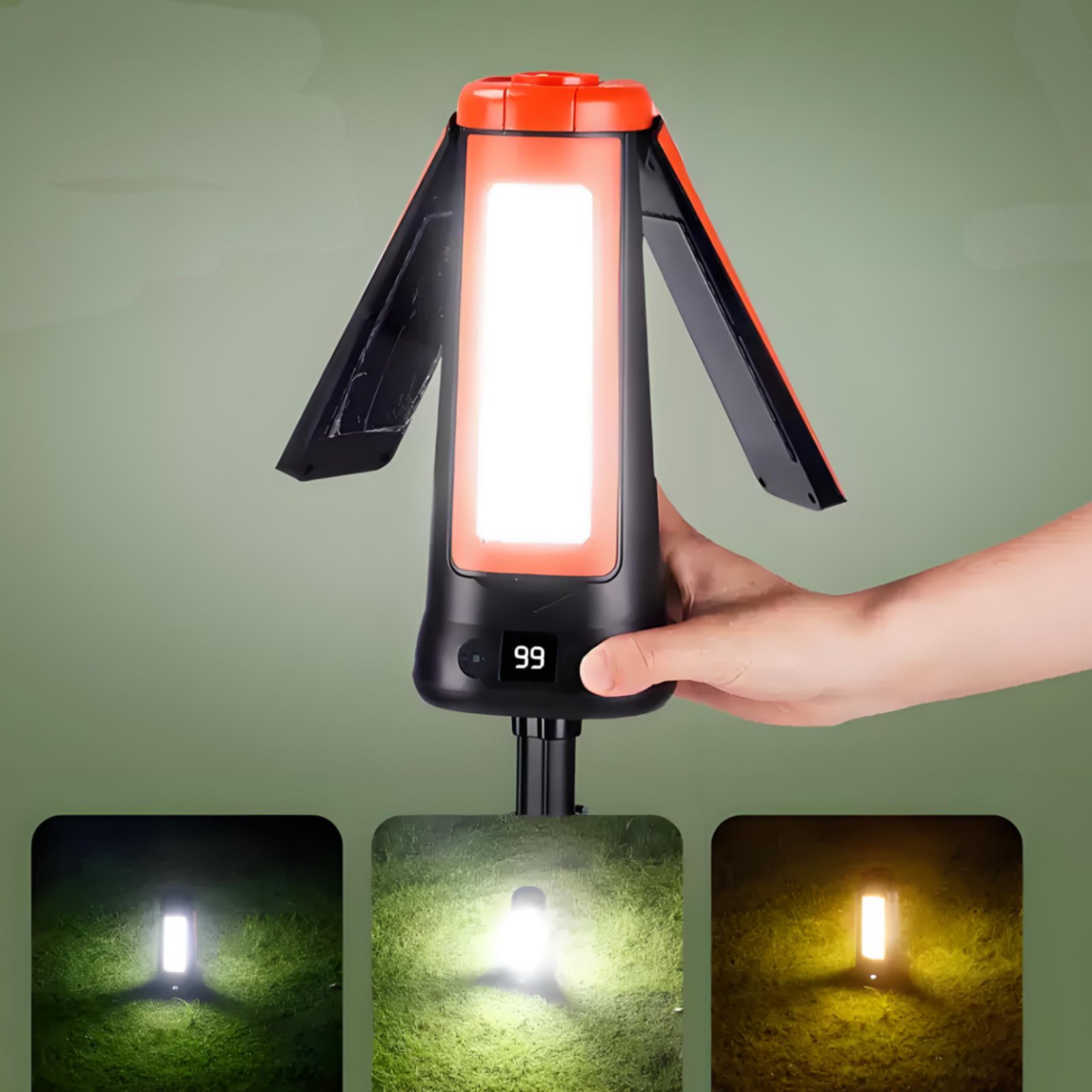 伸縮式テントランプ高さ調節可能ポータブルキャンプランプ折りた - Outdoor Camping Lamp のレビューと価格