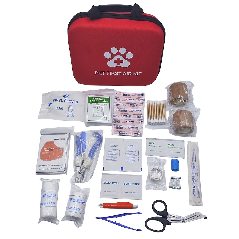 携帯用ペット救急キット、猫と犬の屋外車載キャンプ用緊急医療バ - First Aid Kit Camping のレビューと価格