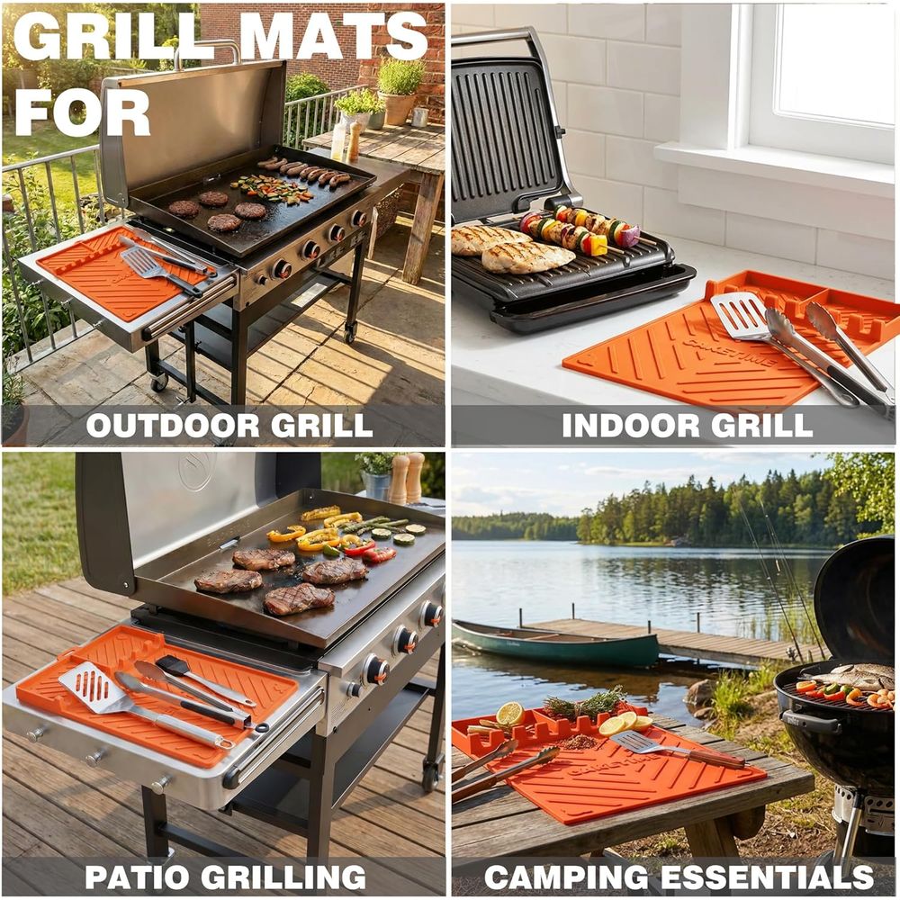 シリコン製グリルマットまたはグリドルアクセサリー、調理キッチ - Cooking Outdoor Camping のレビューと価格