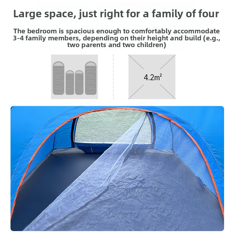 テント屋外キャンプ用ダブルクワッド自動ポップアップ防水ビーチ - Camping Quad のレビューと価格