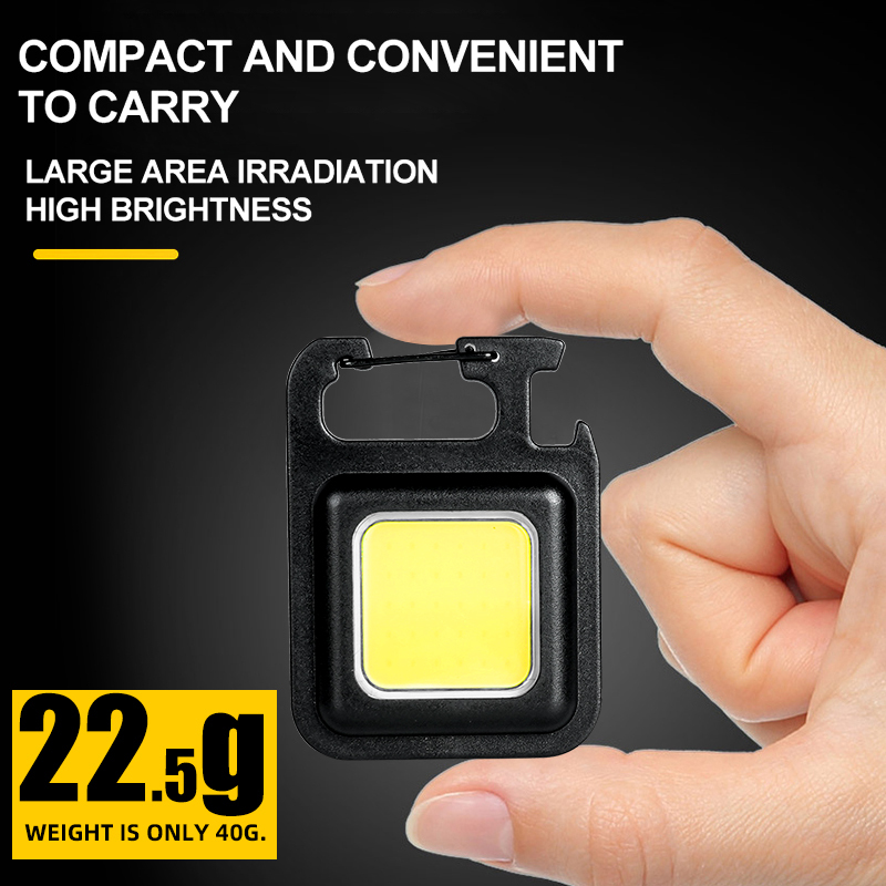 超高輝度で便利な携帯用ミニCOBキーホルダー懐中電灯、充電式 - Outdoor Camping Lamp のレビューと価格