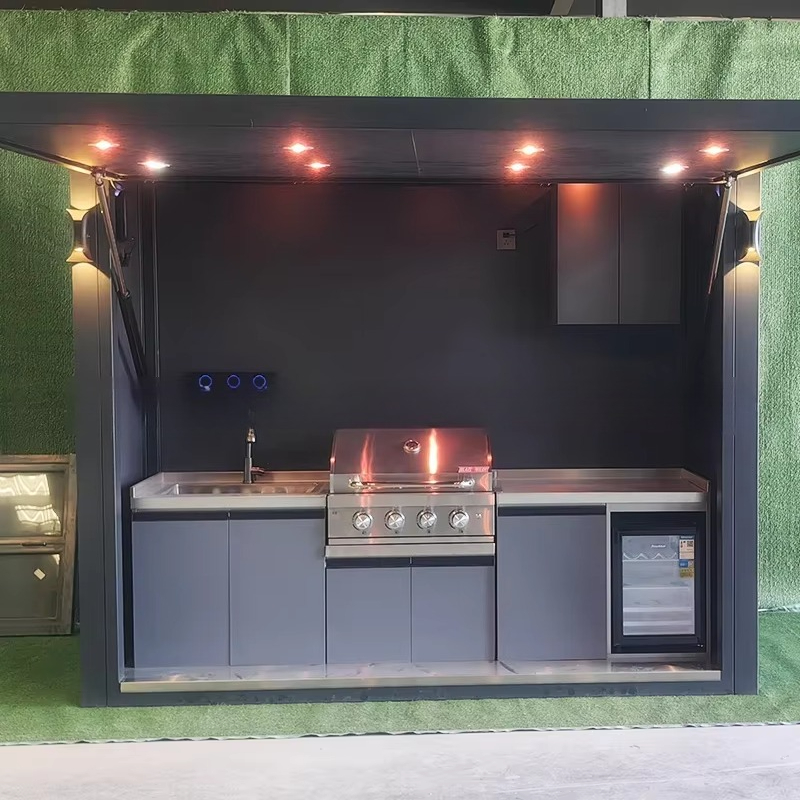 ポータブル屋外キッチンポッド 防水 全天候型調理ステーション - Outdoor Camping Kitchen Setup のレビューと価格