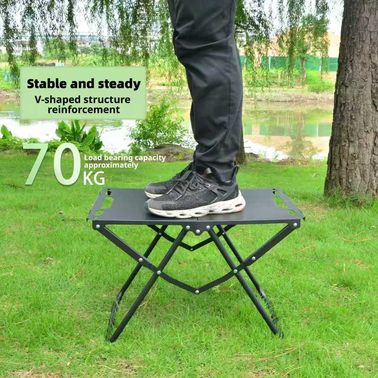 ポータブル軽量クイックセットアップ炭素鋼折りたたみ式IGTタ - Outdoor Camping Kitchen Setup のレビューと価格